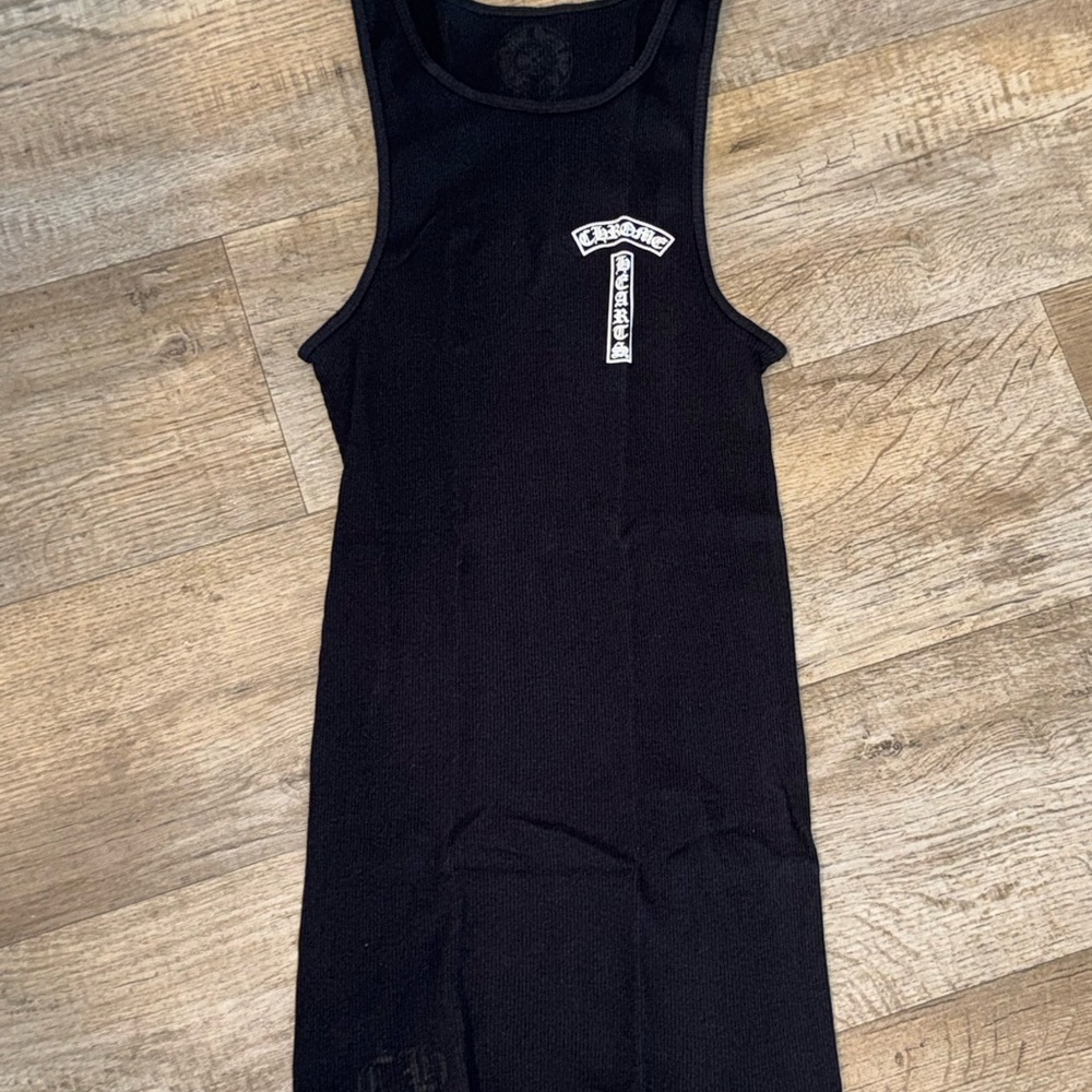 Chrome Hearts Black Tank Top with White Cross - Picture 2 of 2